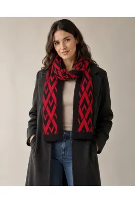 Sebir Moda V Desenli Triko Atkı