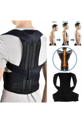 ZEYZEN Medikal Çift Balenli Erkek Bayan Kamburluk Önleyici Dik Duruş Korsesi Dik Durmayı Sağlayan Korse