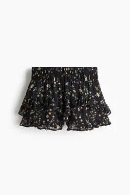 H&M Fırfırlı Plumeti Şort Etek