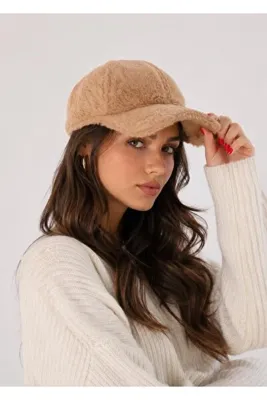 Wearflawless Kadın Peluş Şapka, Siperli Yumuşak Tüylü Kışlık Peluş Şapka, Trend Günlük Spor Şapka, Kışlık Hediye