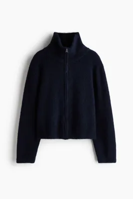 H&M Tüylü ve Fermuarlı Hırka
