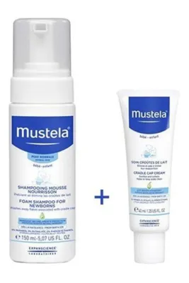 Mustela Saç Pullanmalarına Karşı Bebek Bakım Seti ( Cradle Cap 40ml + Foam 150ml)