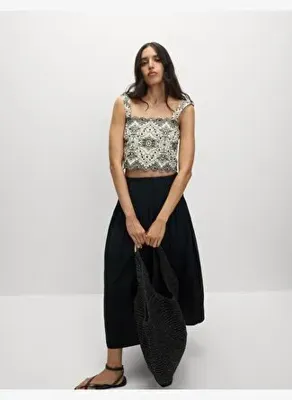 Marks & Spencer Pamuklu Slim Fit Crop Top