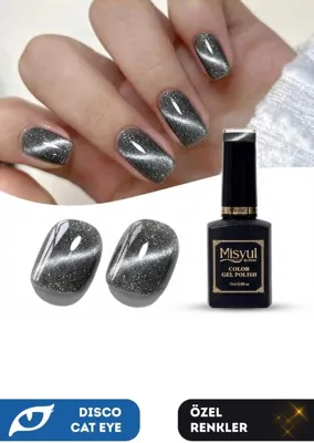 Misyul UV Led Kalıcı Oje Nail Art 15 ml Dynamic Disco Cat Eye Dc04