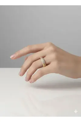XUPING JEWELRY Zirkon Taşlı 14K Kuyumcu Model Çelik Yüzük