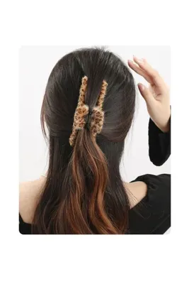 GÜLPEŞE Leopar Peluş Mandal Toka