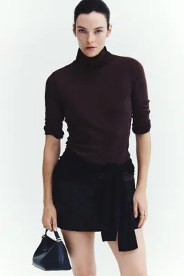 H&M Pima Pamuklu Yarım Balıkçı Yaka Üst