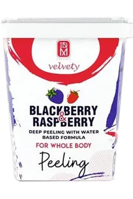 IDM VELVETY Böğürtlen Ve Ahududulu Yağ Bazlı Vücut Peelingi 400 ml