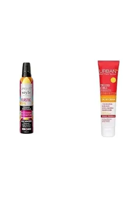 Urban Care Style Guide Elastic Curl Doğal Görünüm Sağlayan Saç Köpüğü 200 Ml- Vegan x Twisted Curls Hibiscus & Shea Butter Kıvırcık ve Dalgalı Saçlara Özel Durulanmayan Bakım Kremi 175 Ml- Vegan