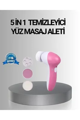plentiful 5 Başlıklı Yüz Masaj Aleti – Cilt Temizleme, Peeling, ve Gözenek Bakımı