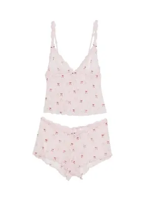 Skims Stretch Lace Çok Renkli Üçgen Cami ve Şort Set