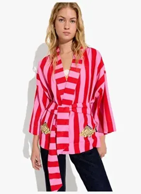Parfois Kadın Çizgili Balık Detaylı Kimono