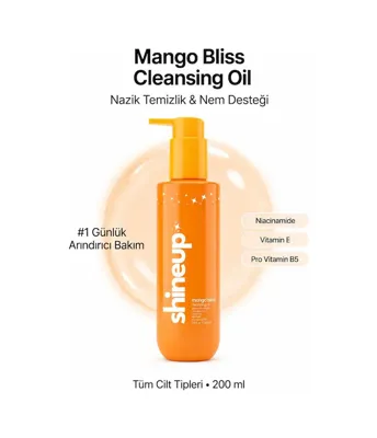 Xmlbayiciniz Mango Bliss Yağ Bazlı Temizleyici 200 Ml Nazik Temizleme Yağı