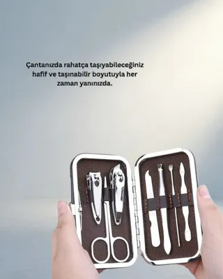 Diğer Şık Paslanmaz Çelik Kişisel Bakım Seti 7 Parça Seyahat İçin