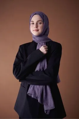 Modakaşmir Misto Pamuk Serisi Şal Eflatun