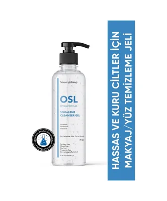 OSL Omega Skin Lab Squalene Cleanser Hassas Ve Kuru Ciltler İçin Makyaj Ve Yüz Temizleme Jeli 200 ML