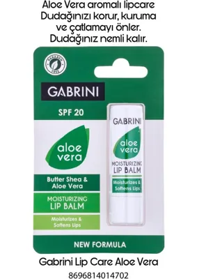 Gabrini Lip Balm Aloe Vera Butter Shea SPF20