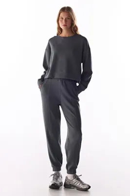 Penti Gri Modal Şardonlu Bisiklet Yaka Sweatshirt