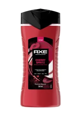 1001naturel Axe Premium Collection Duş Jeli Cherry Spritz 3 İn 1 Vücut Saç Yüz 300 Ml Acai Üzümü