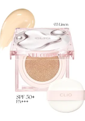 Die Grup Tr Nem ve Parlaklık Sağlayan Cushion Kill Cover High-Glow Cushion + Refill SPF50+ Pa++++ 3 Linen