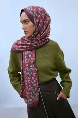 Silk Home Eco Viscose Leopar Desen Şal 6001 02