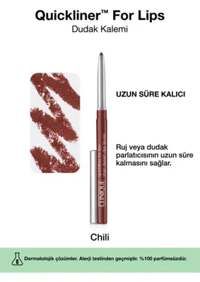 Clinique Quickliner For Lips Dudak Kalemi - Renk: Chili 0.3gr | Uzun Süre Kalıcı