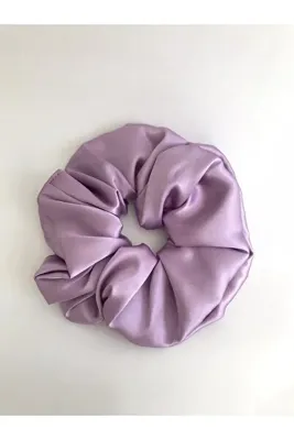 PratikDikisco Kadın Lila Saten Scrunchie Toka