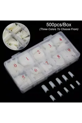 ELLEA NAIL 500'lü Protez Tırnak Tipsi Kemik Renk Numaralı