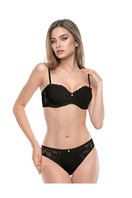 Le Jardin Kadın Vizon Pembe Desteksiz Sütyen Külot Takımı Bralet Takım