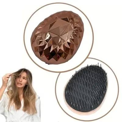 Rose Gold Saç Düzleştirici Tarak Geniş Aralıklı Her Saç Tipine Uygun Fırçalı Saç Düzleştirici (4604)