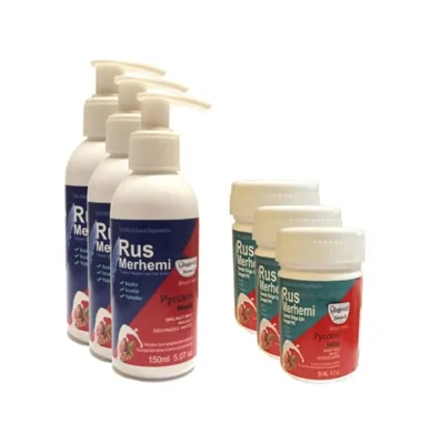 Bezos Olegovich Medicine Tüy Dökücü Azaltıcı Rus Merhemi 150 Ml 3 Adet + Genital Bölge Merhemi 50 Ml 3 Adet