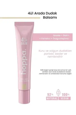 the hoppa. 4ü1 Arada Dudak Balmı Cupuaçu Yağı Mango Yağı Avokado Yağı Jojoba Yağı F Vitamini 9 ml