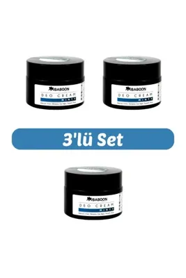 Baboon Natural Minty Deo Cream 3’lü Set | Doğal Krem Deodorant | Vegan