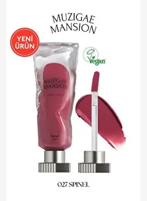 Muzigae Mansion Gül Özlü, Kadife Bitiş Sunan, Nemlendirici ve Kalıcı Tint MUZIGAE MANSION Objet Liquid 027 Spinel