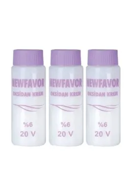 New Favor Oksidan Krem Saç Boya Sıvısı %6'lık 60 ml X 3 Adet