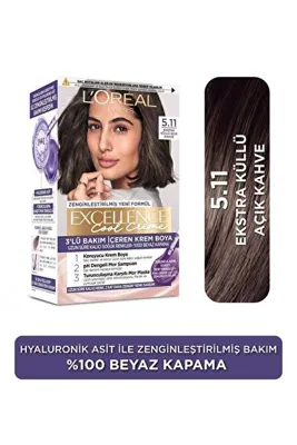 L'Oréal Paris Excellence Cool Creme Saç Boyası Ekstra Küllü Açık Kahve 5.11