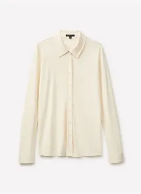 Sisley Kadın Krem %100 Viskoz Slim Fit Düğmeli Gömlek