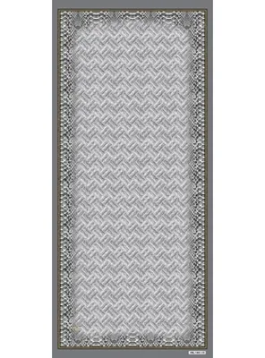 19v69 ITALIA Hasır Desen Venezia Seri Şal Askısı ile Birlikte 90X200 cm Gri Krem
