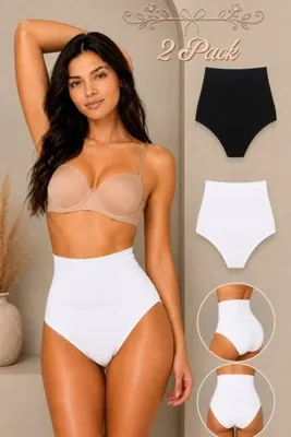 FİT WOMEN Kadın Toparlayıcı Yüksek Bel Esnek 2 Li Külot