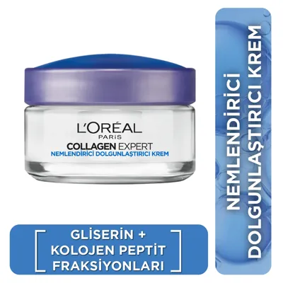 L'Oréal Paris Loreal Paris Collagen Expert Kırışıklık Karşıtı Nemlendirici ve Dolgunlaştırıcı Yüz Bakım Kremi 50 ml