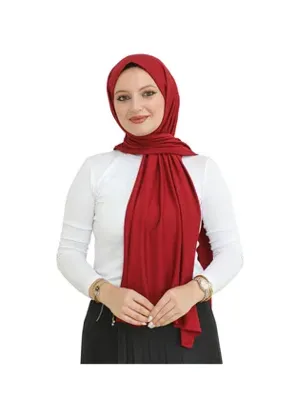 Prien Düz Penye Şal Bordo