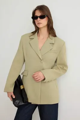 TRENDYOLMİLLA Haki Blazer Ceket TWOAW27BC00045