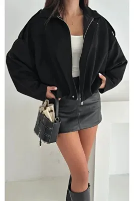 MODA Oversize Apolet Detaylı Süet Kumaş Ceket