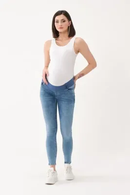 BUSA Hamile Alt Karın Destekli Skinny Kot Pantolon AÇIK MAVİ