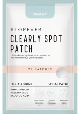 Str Store Clearly Spot Patch, Sivilce Karşıtı Şeffaf Plaster | Şeffaf, Ultra Ince, Hidrokolloid + Niacinamide + Salicylic Asit Içerikli Akne Karşıtı Yüz Bandı | 24 Adet