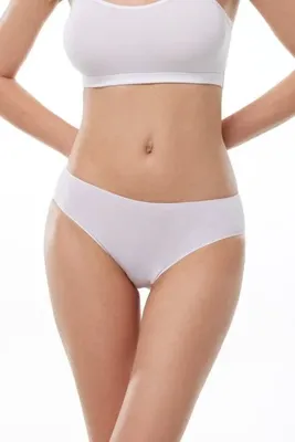 Malabadi Kadın Beyaz 2 Li Paket Modal Dar Kalıp Ara Bel Slip Külot 187