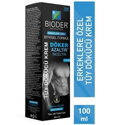 Bioder Erkekler İçin Tüy Dökücü Krem 100 ml