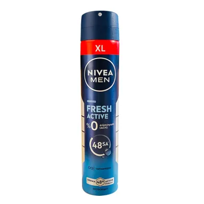 Nivea Men Erkek Sprey Deodorant Fresh Active 200 ml Ter ve Ter Kokusuna Karşı 48 Saat Deodorant Koruması
