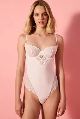 Penti Lace Dantel Detaylı Kırık Beyaz Bodysuit