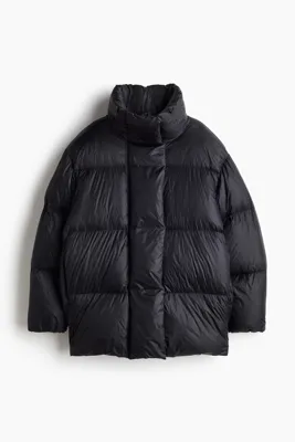 H&M Kuş Tüyü Oversize Pofuduk Ceket